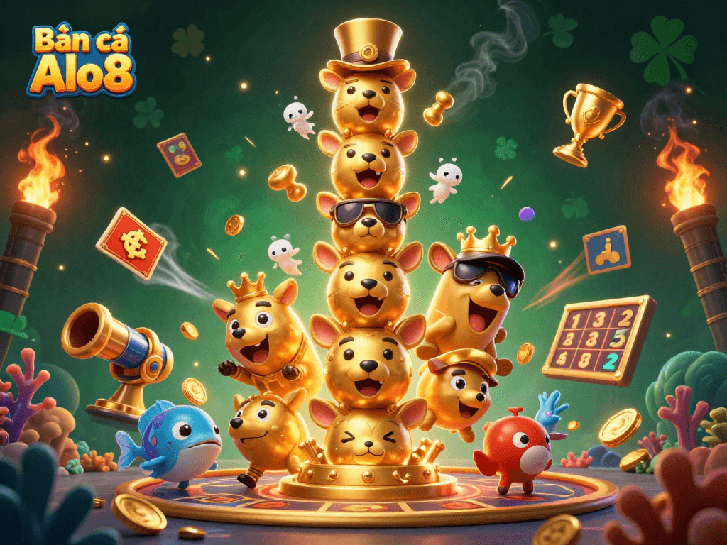 Experience thrilling gameplay with Bắn cá Alo8 featuring colorful sea creatures and dynamic fish game elements.