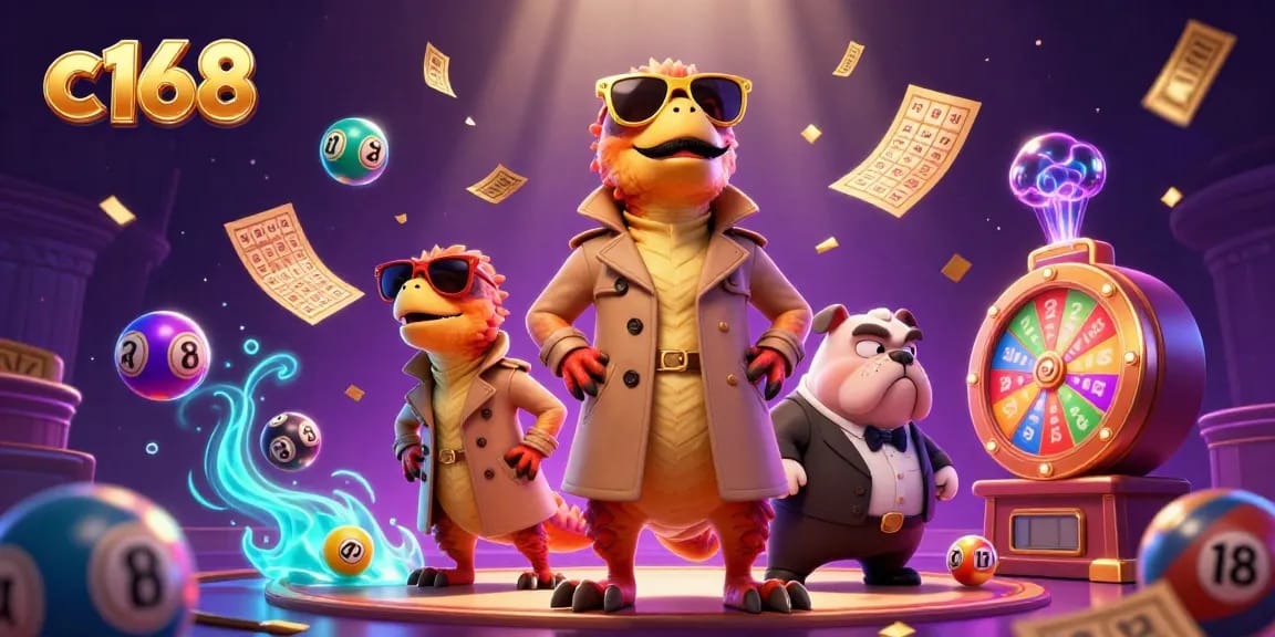 c168 raptors cleverly disguised entering a VIP casino lounge filled with lottery balls and excitement