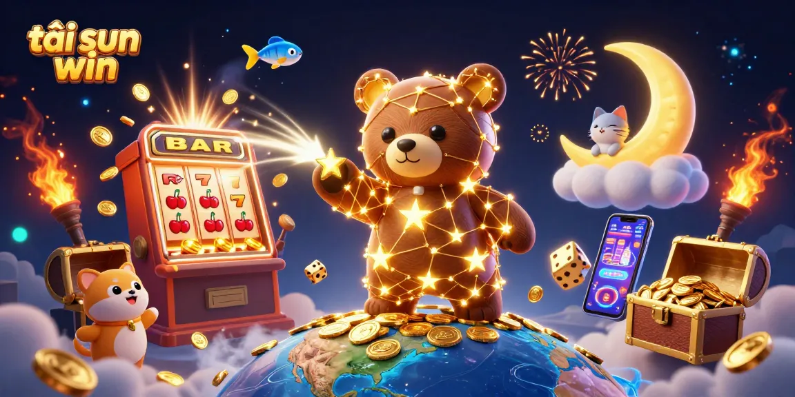 Experience the immersive world of tải sun win gambling with a 3D visual of stunning slot machines and magical characters.
