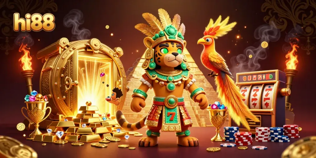 Experience thrilling gaming adventures at hi88 with rich casino visuals and enticing elements.