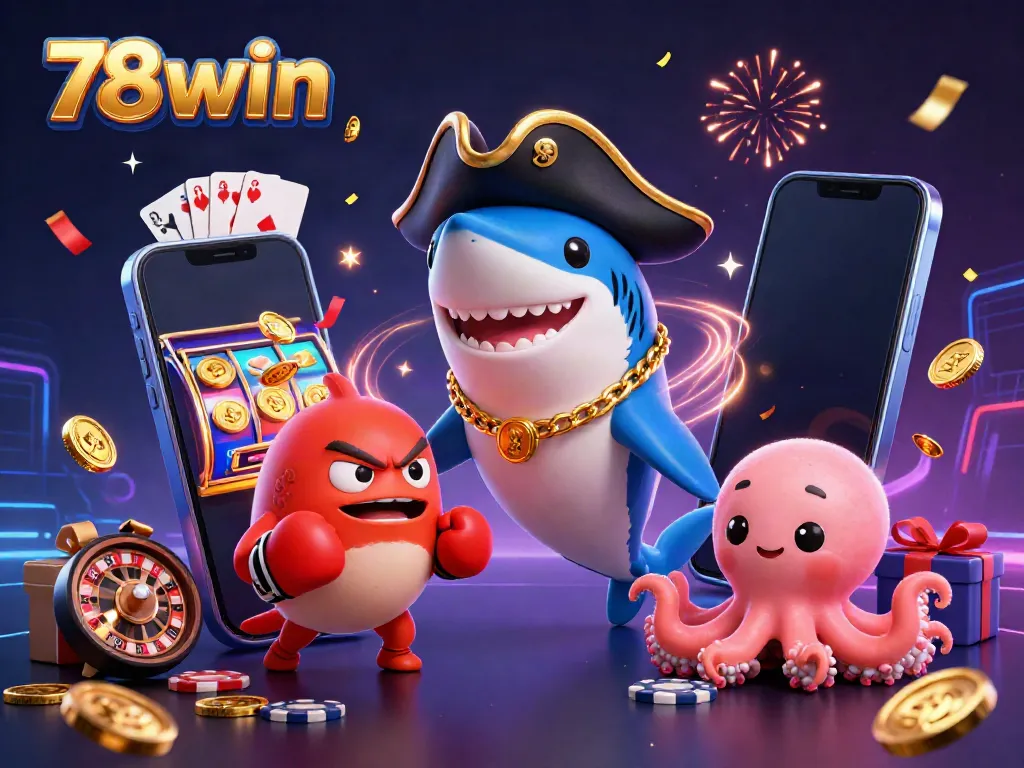 Engage in thrilling gaming adventures at 78win with exciting characters and casino elements.