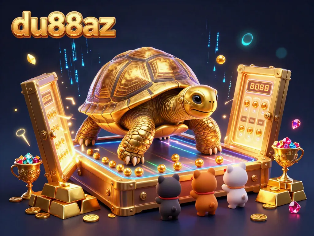 Experience thrilling gameplay at du88az with this vibrant 3D illustration showcasing an exciting casino environment.