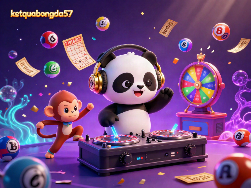 Discover exciting gambling dynamics with ketquabongda57 while enjoying a lively 3D scene of celebrating characters.