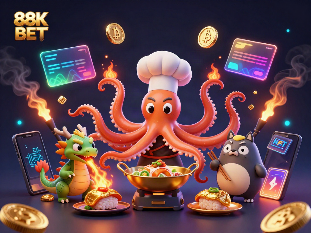 Engage with thrilling gaming action at 88K BET featuring vibrant 3D characters in an exciting casino environment.