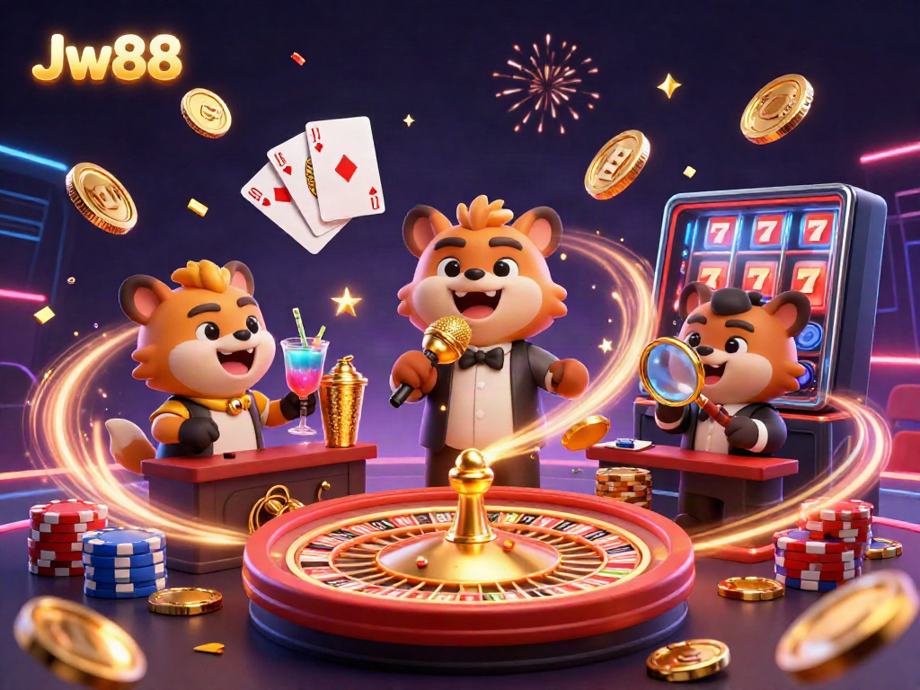 Join the fun at Jw88 casino as hyenas entertain with comedy and drinks!