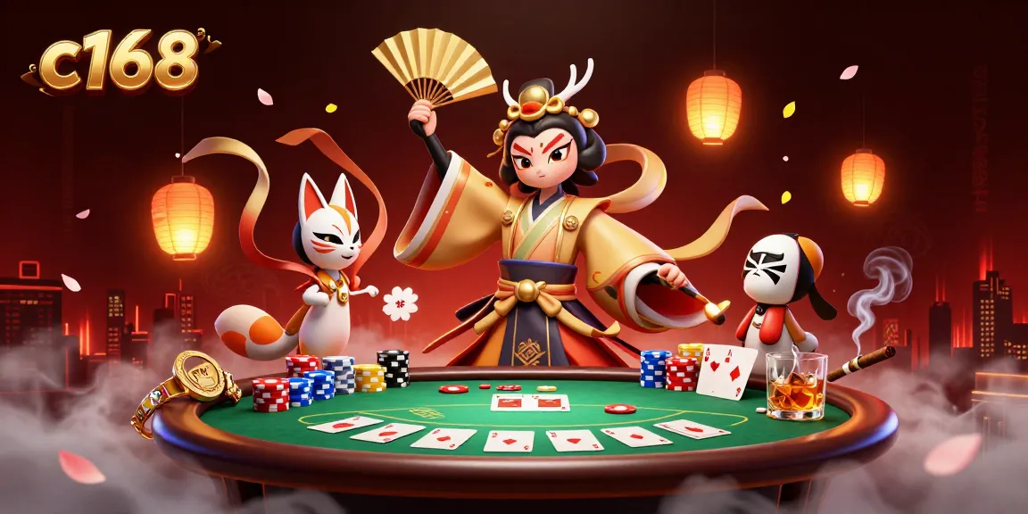 Experience thrilling gaming with c168 as kabuki warriors command the casino table