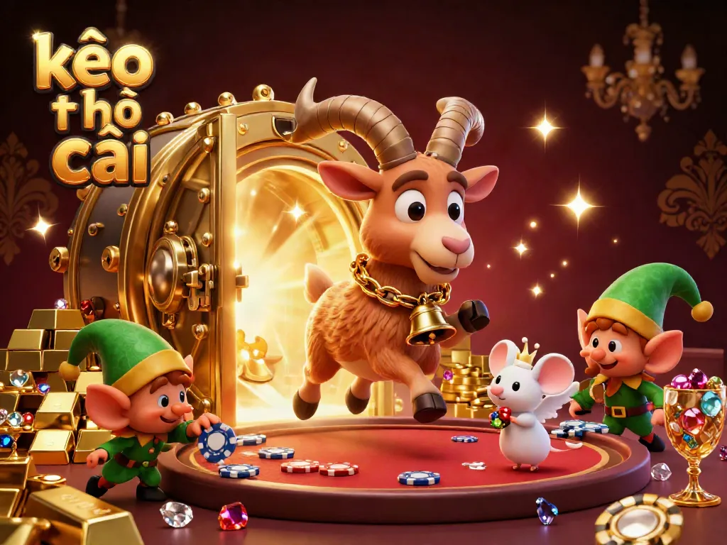 Engage with kèo nhà cái in a vibrant chaotic casino scene featuring Krampus and mischievous gremlins.