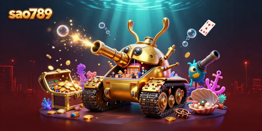 Engage with 88go's immersive gamescape featuring sao789's unique casino elements and vibrant underwater treasures.