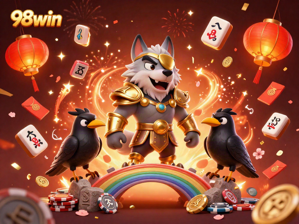 Engage with thrilling gameplay at 98win, showcasing a vibrant 3D casino scene filled with excitement.