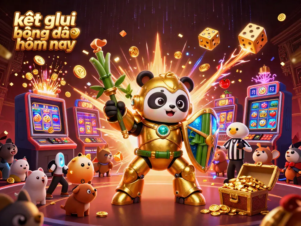Experience the excitement of kết quả bóng đá hôm nay with animated characters and dynamic casino elements.