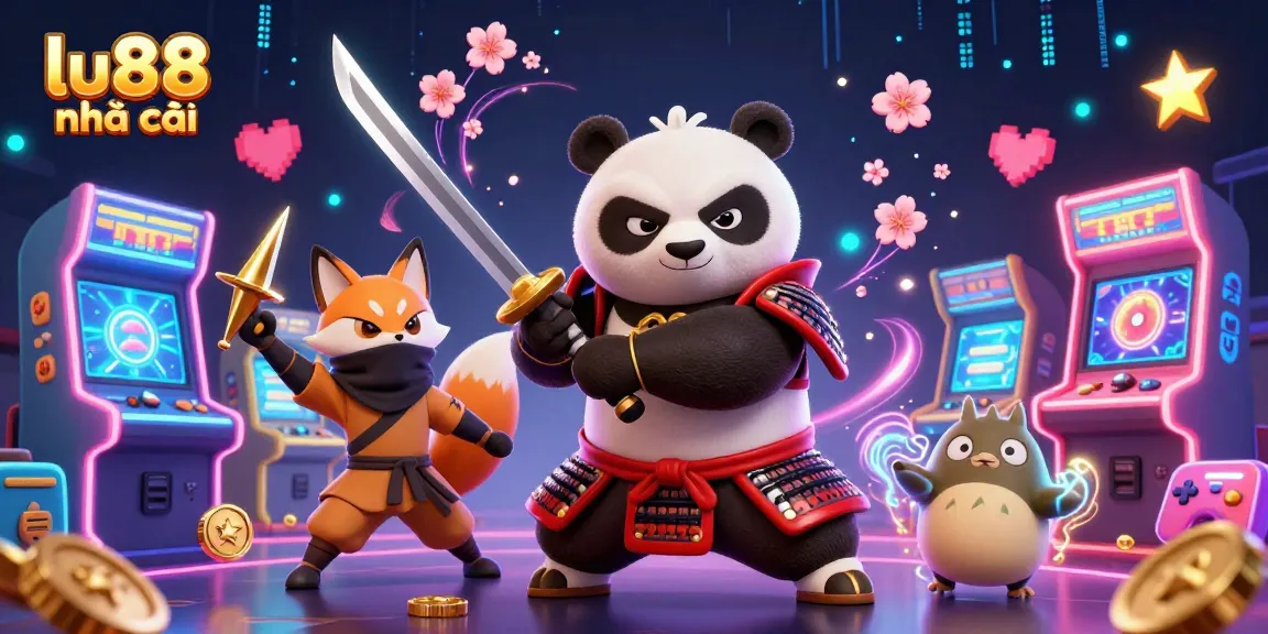 Engage in thrilling gameplay at lu88 nhà cái with dynamic 3D characters amid vibrant casino elements.