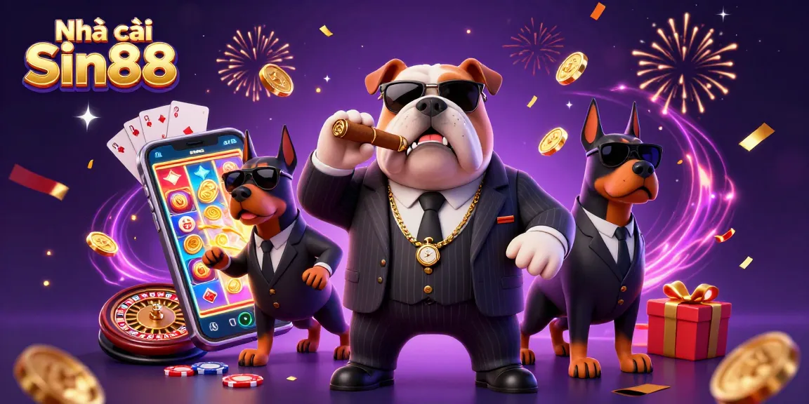 Experience thrilling gameplay with Nhà cái Sin88 in a vibrant 3D casino scene filled with dynamic elements.