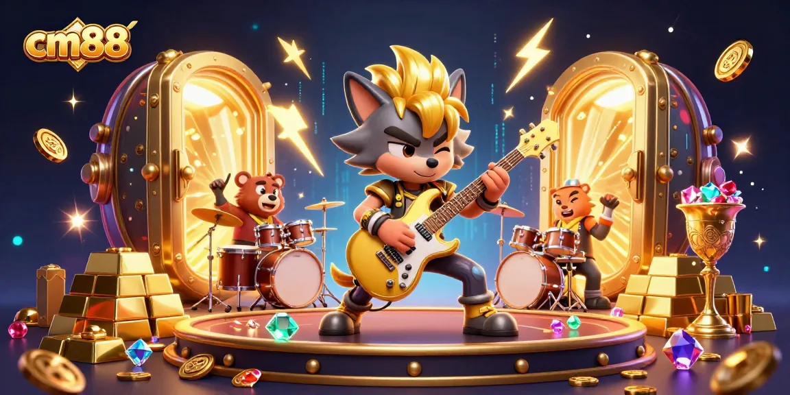 Experience thrilling casino action with cm88 in a vibrant 3D illustration featuring exciting characters and dynamic gameplay.