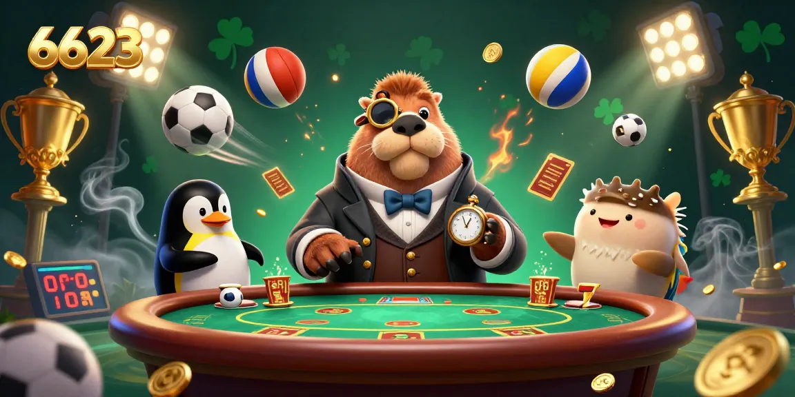 Play exciting casino games at 6623 with fun characters in an underwater poker scene.